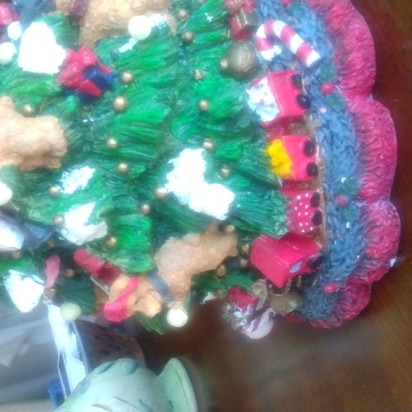 Vintage Christmas Tree full of Bears and Toys Home Décor 13" - Picture 5 of 11
